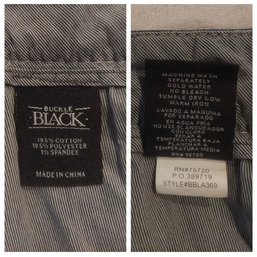 Buckle Black Mens Fit No 3 Slim Bootcut Stretch Bootleg Jeans Size 32/30 (32S)